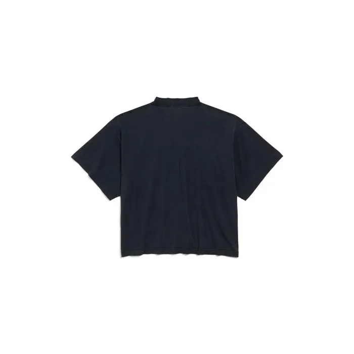 Balenciaga Tshirts Women Women039s I Love Paris and Balenciaga Cropped Tshirt Oversized In Black Faded Black Faded