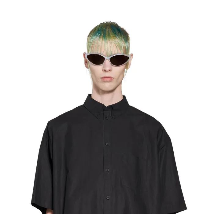 Balenciaga Tops and Shirts Men Men039s Tape Type Short Sleeve Shirt Large Fit In Black Black Balenciaga Tops and Shirts Men Men039s Tape Type Short Sleeve Shirt Large Fit In Black Black