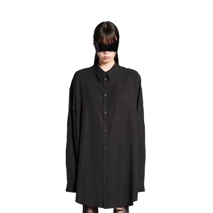 Balenciaga Tops and Shirts Women Women039s Fluid Shirt In Black Black Balenciaga Tops and Shirts Women Women039s Fluid Shirt In Black Black