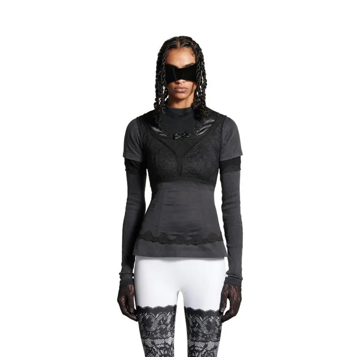 Balenciaga Tops and Shirts Women Women039s Layered Top In Black Black Balenciaga Tops and Shirts Women Women039s Layered Top In Black Black