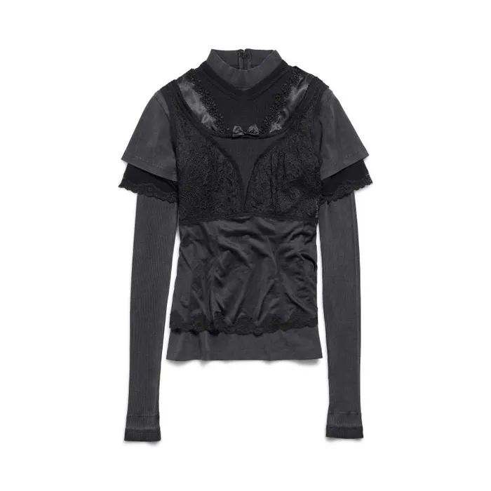 Balenciaga Tops and Shirts Women Women039s Layered Top In Black Black Balenciaga Tops and Shirts Women Women039s Layered Top In Black Black
