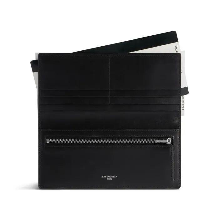 Balenciaga Wallets Men Men039s Passport Long Wallet 2 Tickets In Black Black Balenciaga Wallets Men Men039s Passport Long Wallet 2 Tickets In Black Black