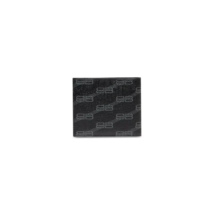 Balenciaga Wallets Men Men039s Signature Square Folded Wallet Bb Monogram Coated Canvas In Black Black Balenciaga Wallets Men Men039s Signature Square Folded Wallet Bb Monogram Coated Canvas In Black Black