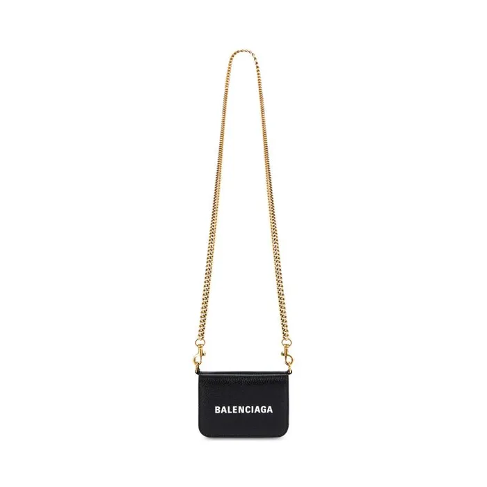 Balenciaga Wallets On Chain Women Women039s Cash Mini Wallet On Chain In Blackwhite Blackwhite