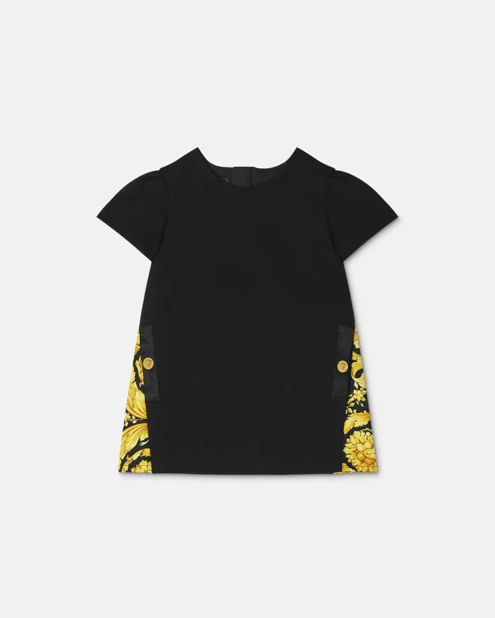 Barocco Baby Dress Black Children Versace Clothing