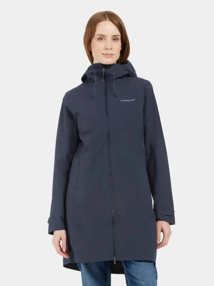 Bea Parka Dark Night Blue Women Didriksons Spring Jackets