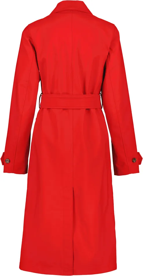 Beata Coat Long Chili Red Women Didriksons Trenchcoats