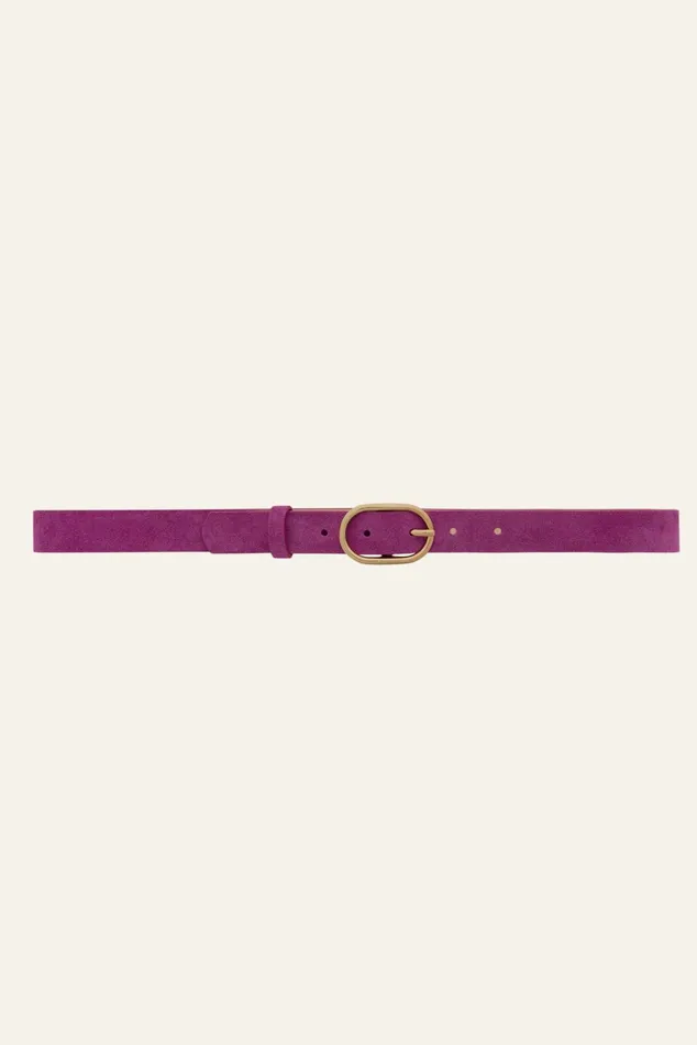 Belt With Oval Buckle Cole Brown Women Baandsh Belts