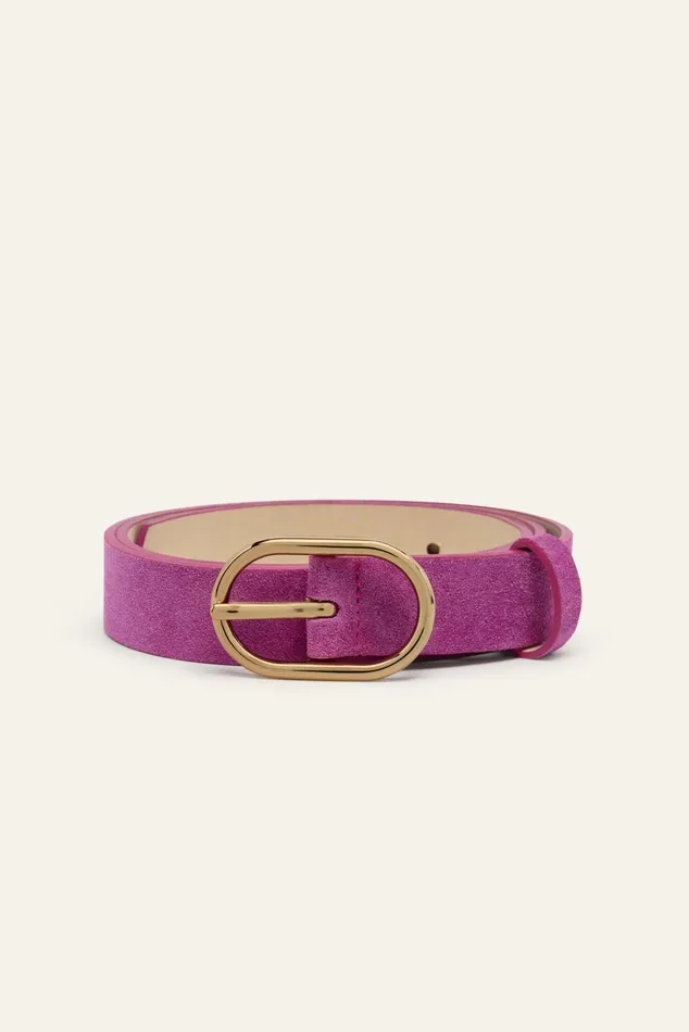 Belt With Oval Buckle Cole Brown Women Baandsh Belts