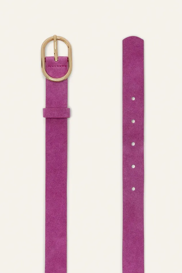 Belt With Oval Buckle Cole Brown Women Baandsh Belts