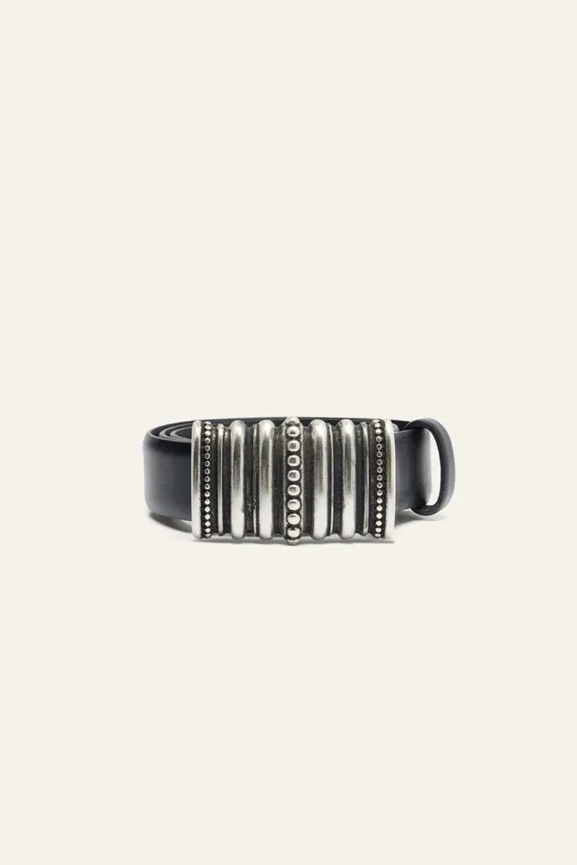 Belt With Silver Buckle Bene Black Women Baandsh Belts
