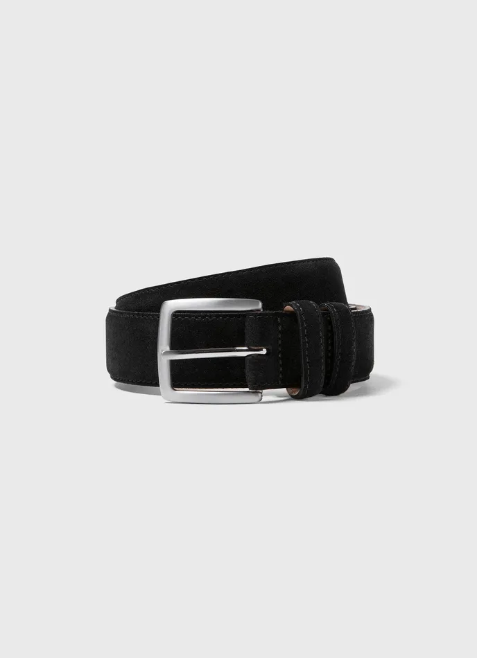 Belts Men Suede Belt Black ussunspel