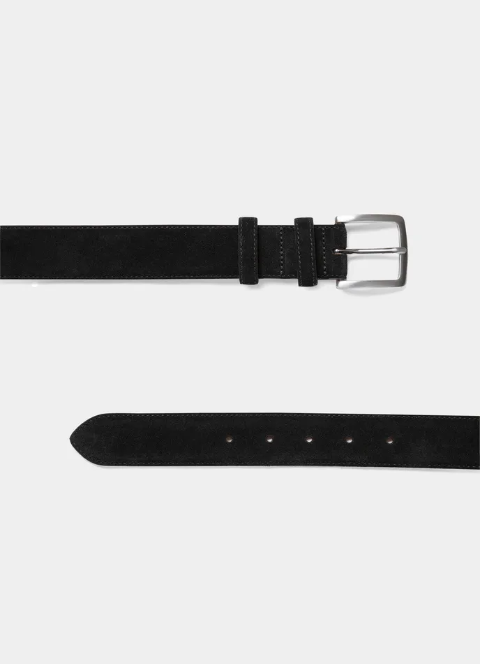 Belts Men Suede Belt Black ussunspel