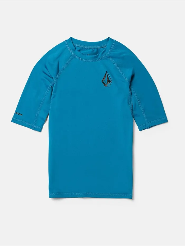 Big Boys Lido Short Sleeve Shirt 8211 Tidal Blue Kids Volcom Rashguards