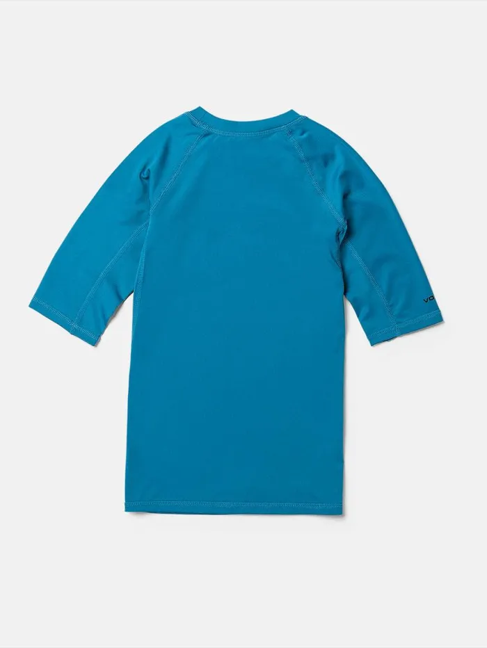 Big Boys Lido Short Sleeve Shirt 8211 Tidal Blue Kids Volcom Rashguards