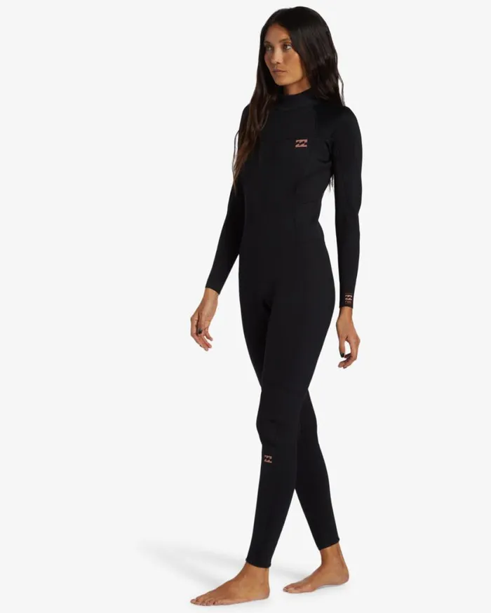 Billabong 43mm Foil Back Zip Wetsuit Black Womens Wetsuits
