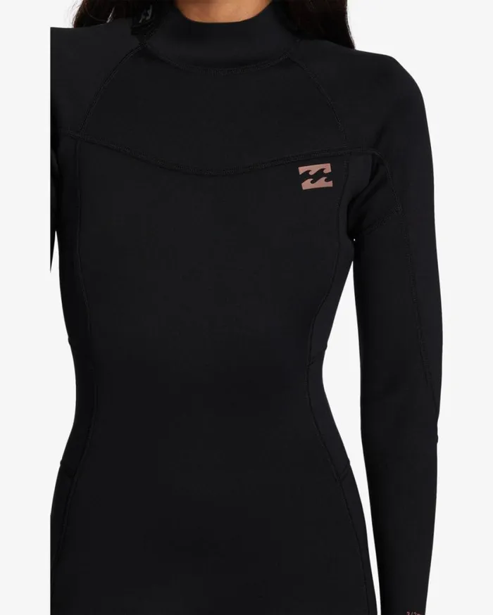 Billabong 43mm Foil Back Zip Wetsuit Black Womens Wetsuits