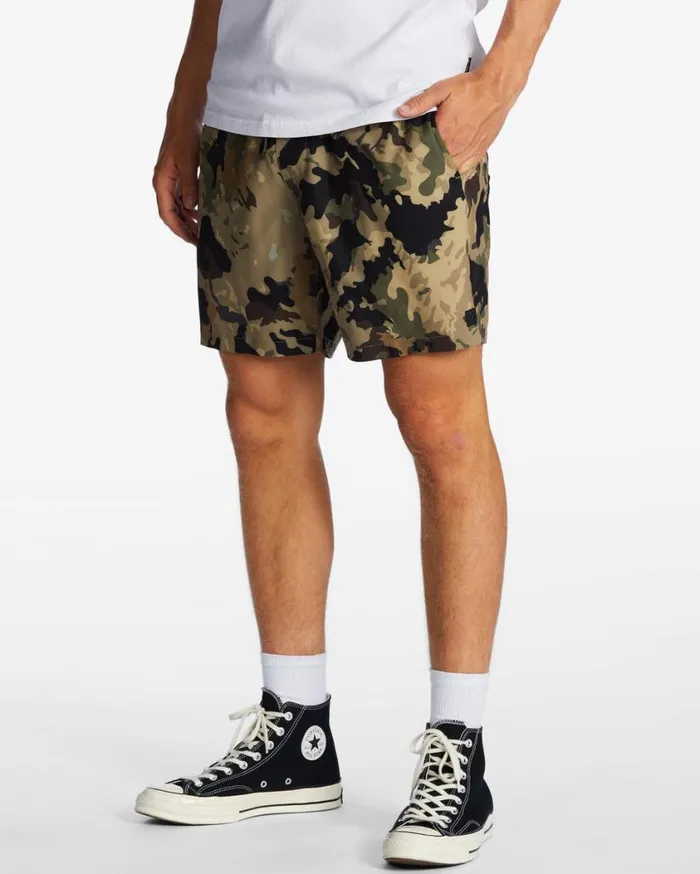 Billabong ADiv Surftrek Elastic Waist Shorts 17034 Camo Mens Shorts Billabong ADiv Surftrek Elastic Waist Shorts 17034 Camo Mens Shorts