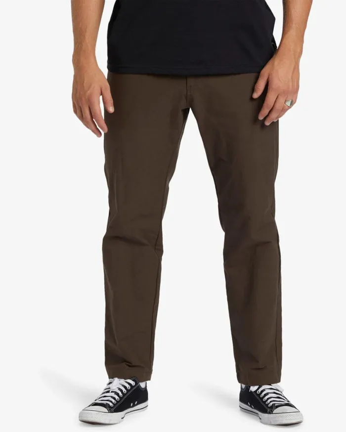 Billabong ADiv Surftrek Plus Organic Elastic Waist Pants Coffee Mens Bottoms