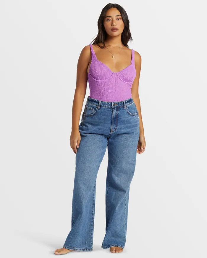 Billabong Aaliyah Baggy Denim Pant Medium Denim Womens Jeans and Pants Billabong Aaliyah Baggy Denim Pant Medium Denim Womens Jeans and Pants