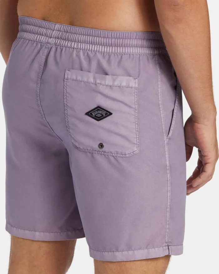 Billabong All Day Overdyed Layback 17034 Volley Shorts Purple Ash Mens Short Length 16034 8211 175034