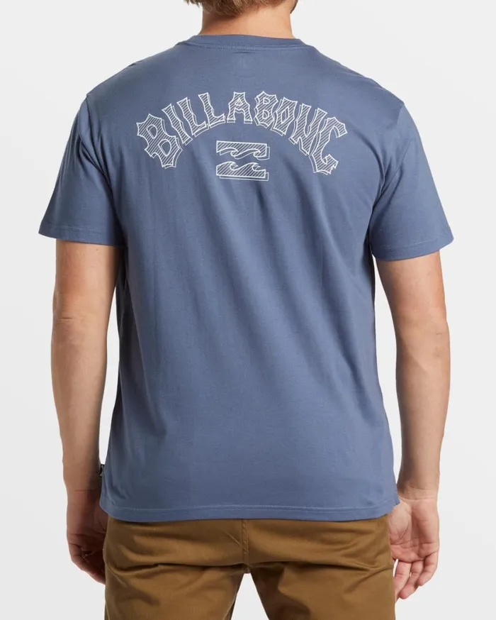 Billabong Arch Fill TShirt Slate Blue Mens TShirts
