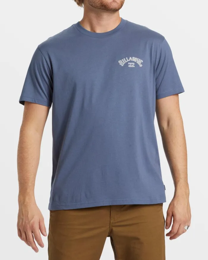 Billabong Arch Fill TShirt Slate Blue Mens TShirts Billabong Arch Fill TShirt Slate Blue Mens TShirts
