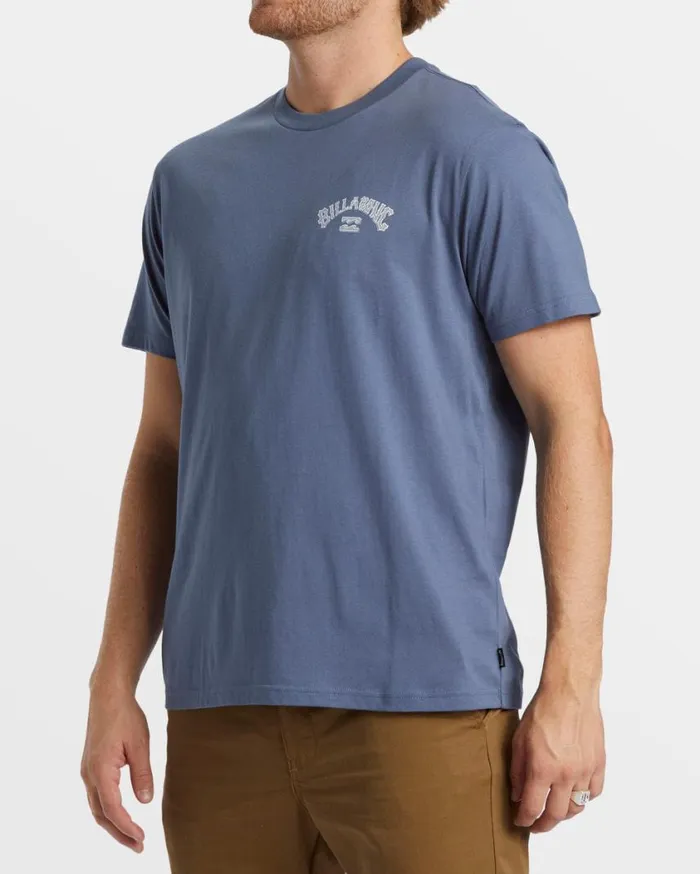 Billabong Arch Fill TShirt Slate Blue Mens TShirts Billabong Arch Fill TShirt Slate Blue Mens TShirts