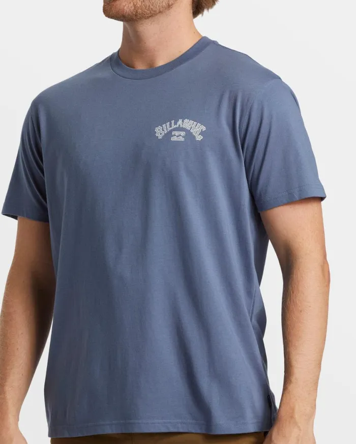 Billabong Arch Fill TShirt Slate Blue Mens TShirts Billabong Arch Fill TShirt Slate Blue Mens TShirts
