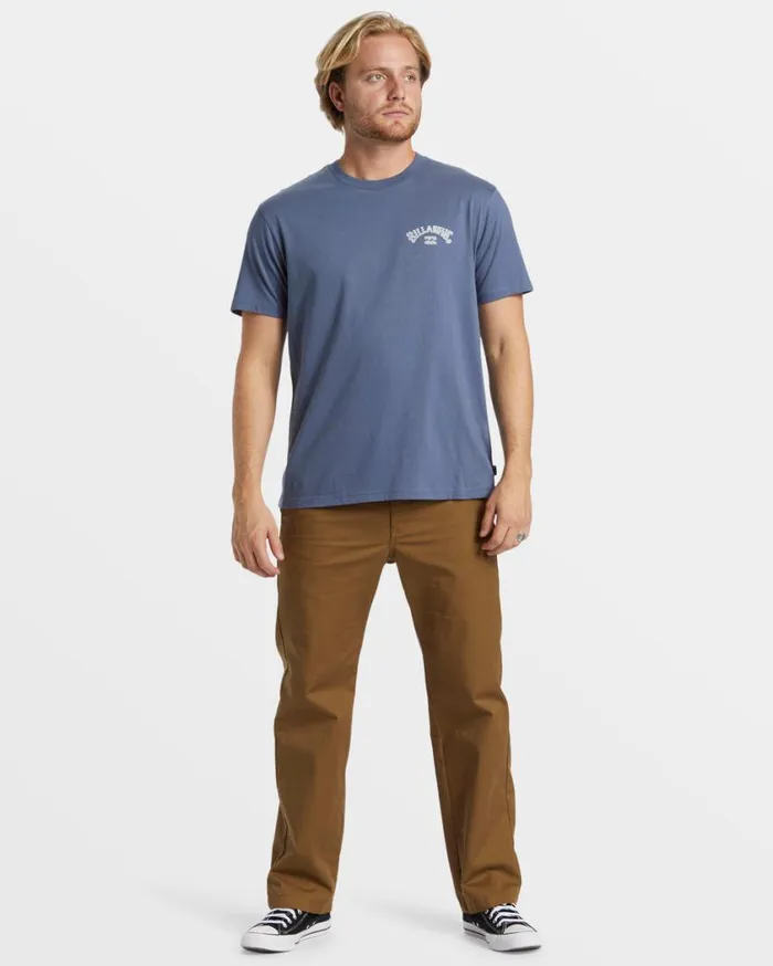 Billabong Arch Fill TShirt Slate Blue Mens TShirts Billabong Arch Fill TShirt Slate Blue Mens TShirts