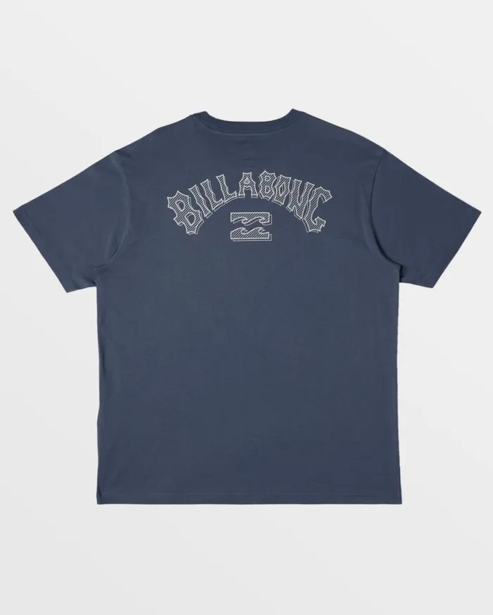Billabong Arch Fill TShirt Slate Blue Mens TShirts Billabong Arch Fill TShirt Slate Blue Mens TShirts