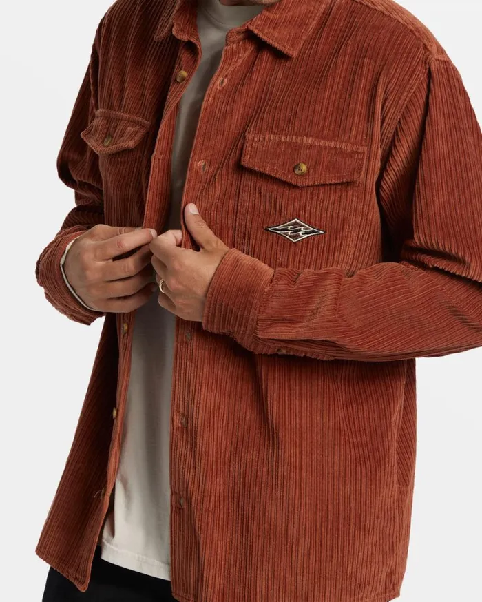 Billabong Bong Days Long Sleeve Shirt Rust Mens Shirts