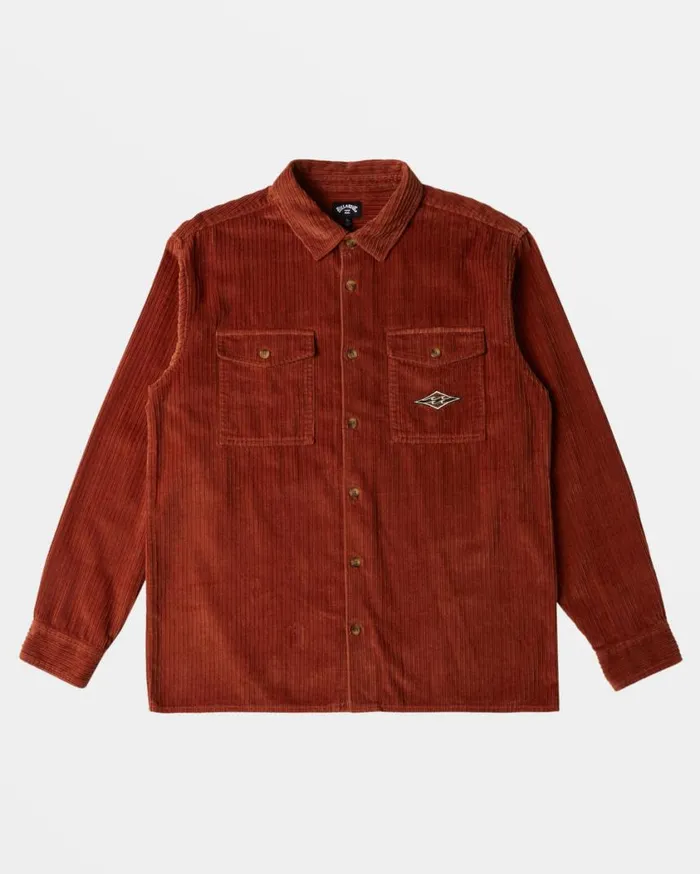 Billabong Bong Days Long Sleeve Shirt Rust Mens Shirts