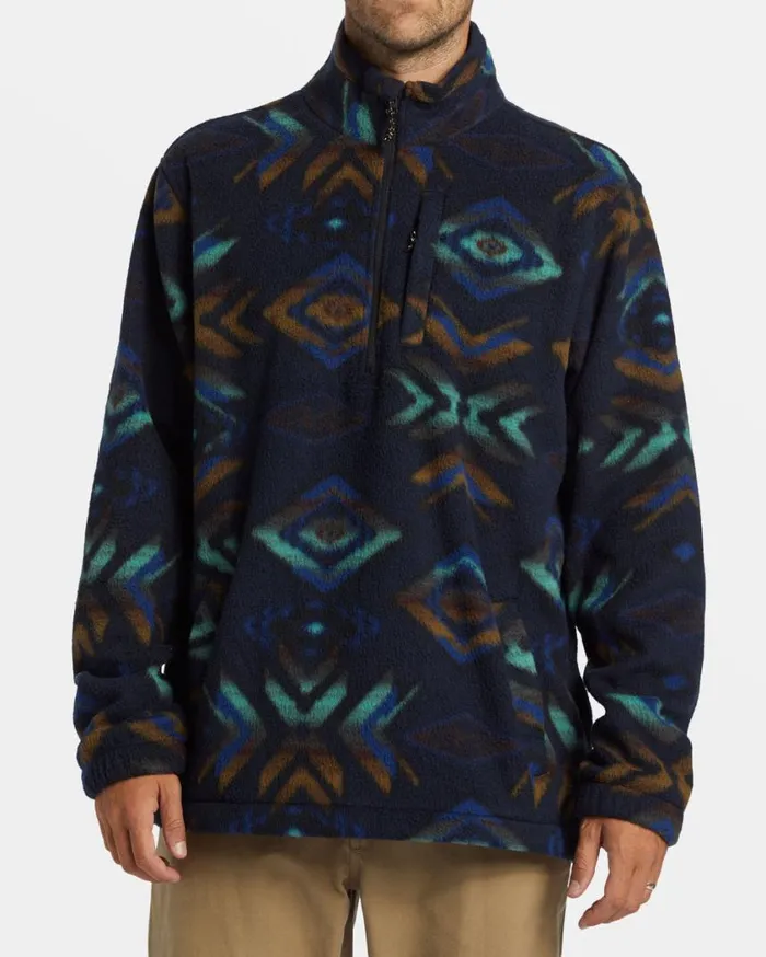 Billabong Boundary Polar Fleece Half Zip Pullover Navy Mens Hoodies and Fleece Billabong Boundary Polar Fleece Half Zip Pullover Navy Mens Hoodies and Fleece