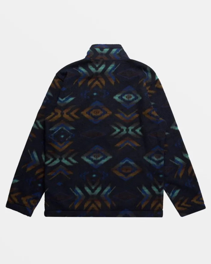 Billabong Boundary Polar Fleece Half Zip Pullover Navy Mens Hoodies and Fleece