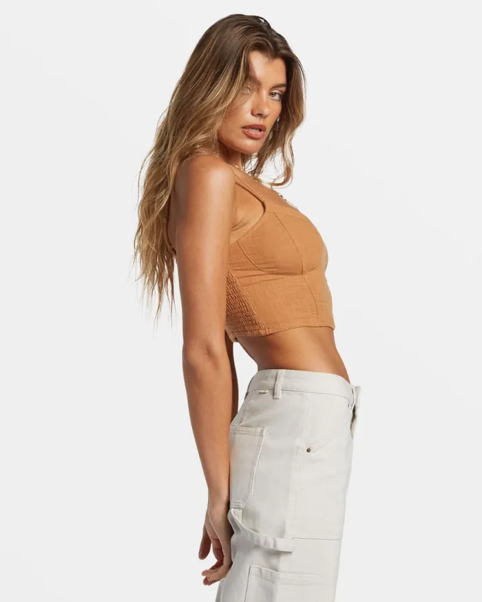 Billabong By The Sea Crop Top Sandalwood Womens Tops