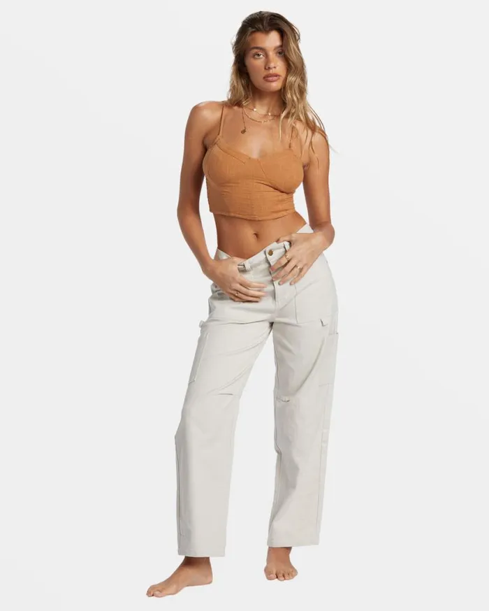 Billabong By The Sea Crop Top Sandalwood Womens Tops