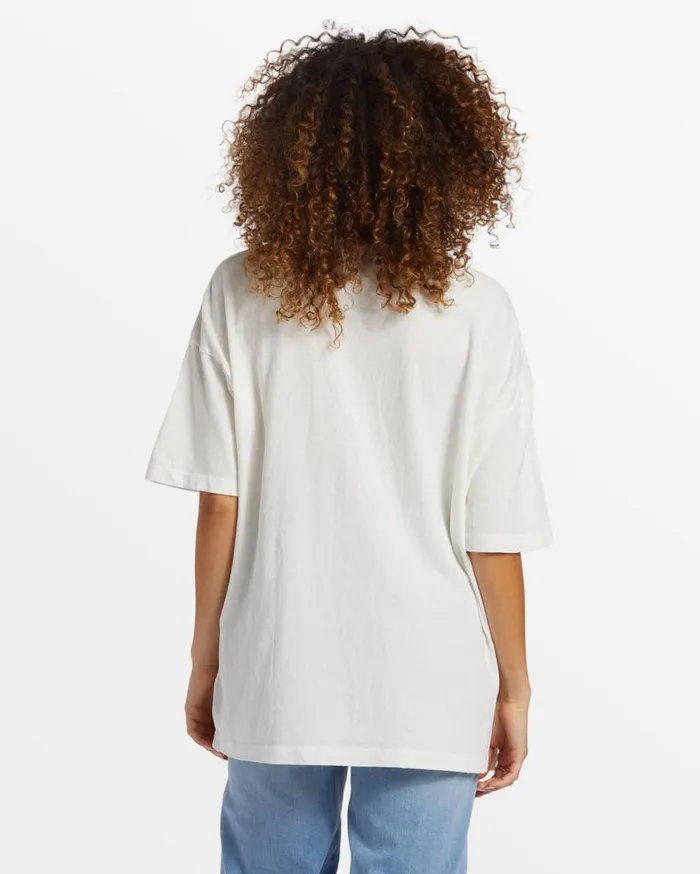 Billabong Coastal Tides Oversized TShirt Salt Crystal Womens Graphic Tees and Tanks Billabong Coastal Tides Oversized TShirt Salt Crystal Womens Graphic Tees and Tanks