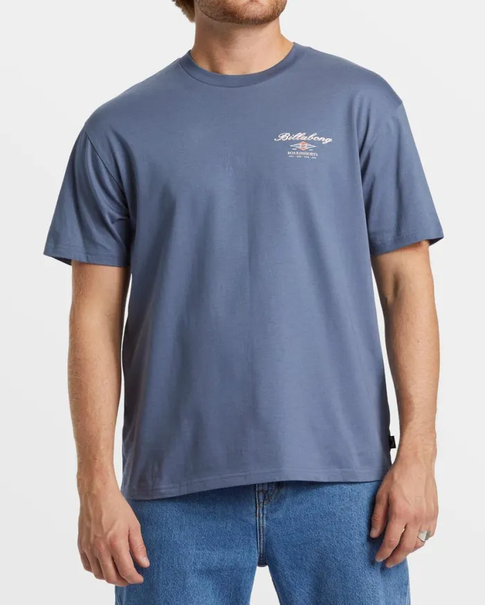 Billabong Crossboards TShirt Slate Blue Mens TShirts