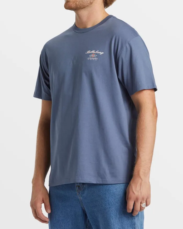 Billabong Crossboards TShirt Slate Blue Mens TShirts