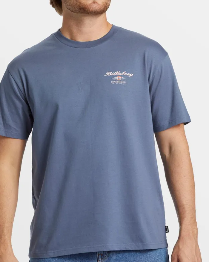 Billabong Crossboards TShirt Slate Blue Mens TShirts