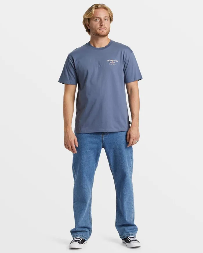 Billabong Crossboards TShirt Slate Blue Mens TShirts