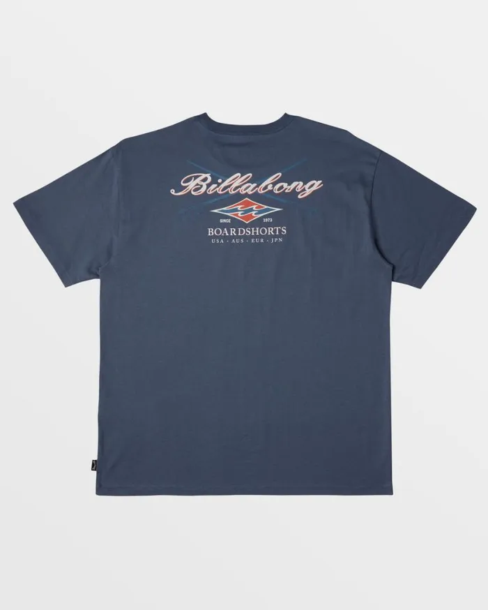Billabong Crossboards TShirt Slate Blue Mens TShirts