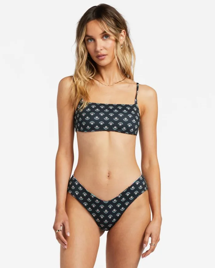 Billabong Dont Trip Fiji Reversible Skimpy Bikini Bottoms Black Pebble Womens Bikinis