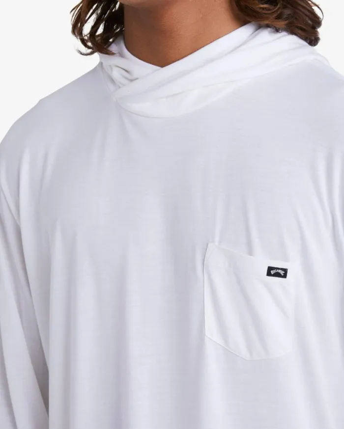 Billabong Eclipse Hooded Long Sleeve Surf TShirt White Mens Rashguards and Surf Tees Billabong Eclipse Hooded Long Sleeve Surf TShirt White Mens Rashguards and Surf Tees