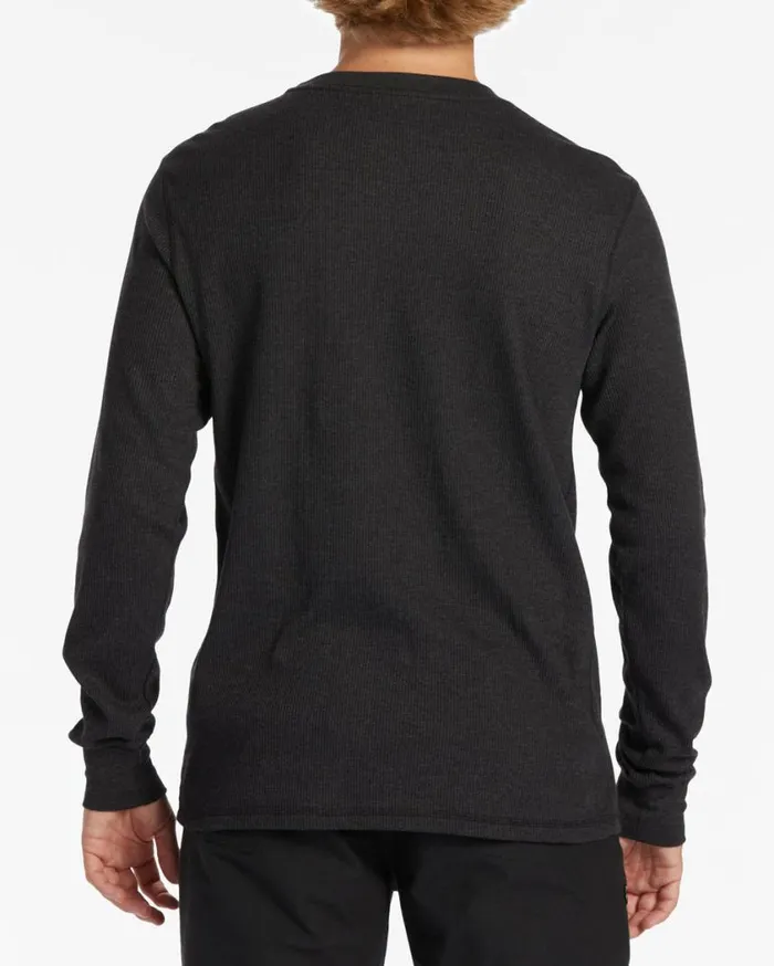 Billabong Essential Long Sleeve Thermal Top Black Heather Mens TShirts