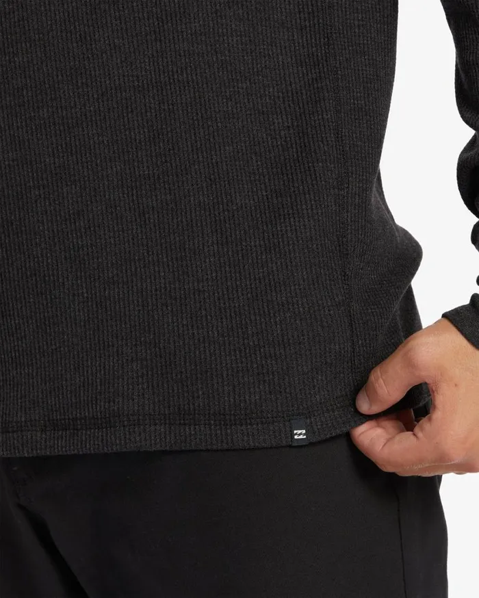 Billabong Essential Long Sleeve Thermal Top Black Heather Mens TShirts
