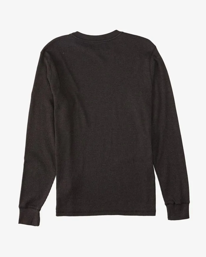 Billabong Essential Long Sleeve Thermal Top Black Heather Mens TShirts