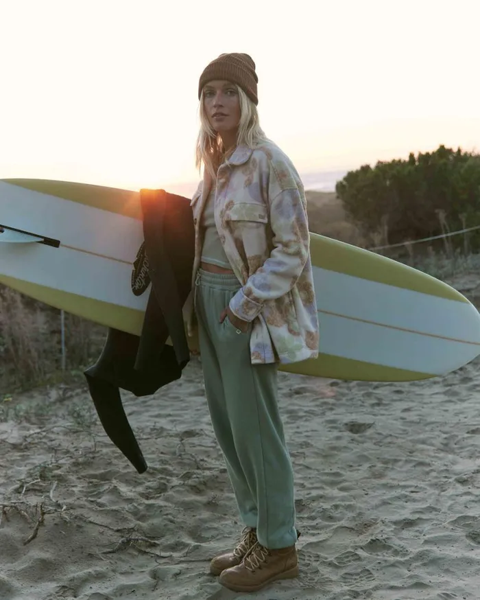 Billabong Hike Date Elastic Waist Pants Seagrass Womens Jeans and Pants