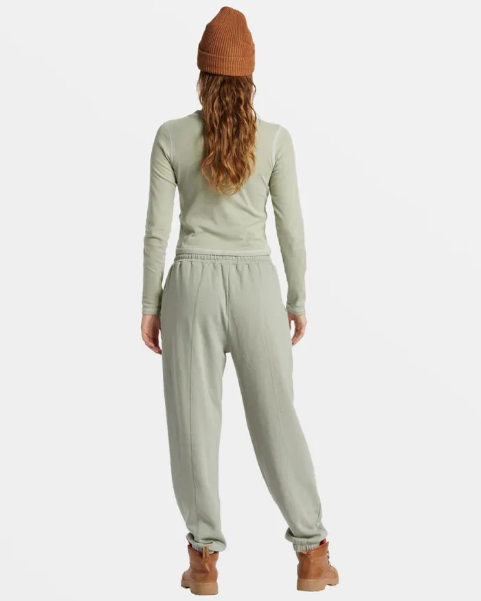 Billabong Hike Date Elastic Waist Pants Seagrass Womens Jeans and Pants
